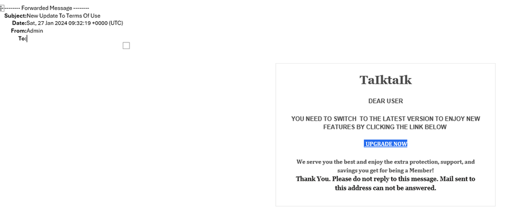 example-of-phishing-email-with-New-Update-To-Terms-Of-Use-in-subject27th