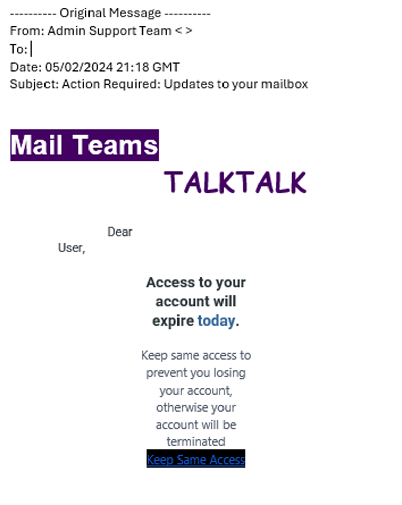 example-of-phishing-email-with-Action-Required-Updates-to-your-mailbox-in-subject