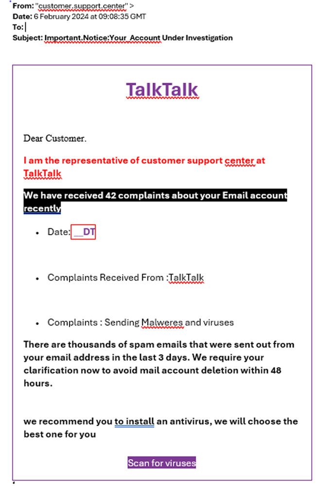 example-of-phishing-email-with-Important.Notice-Your-Account-Under-Investigation-in-subject