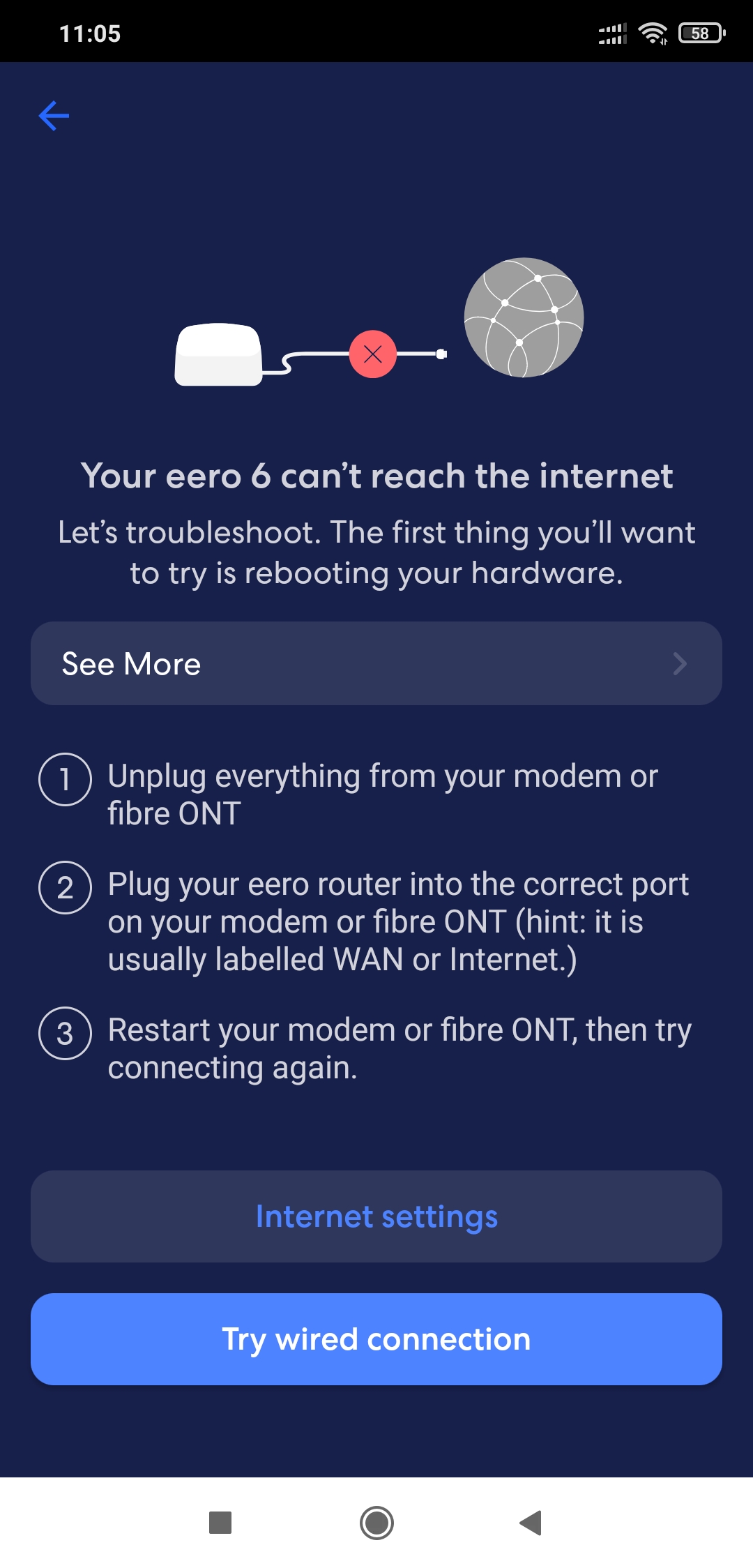 eero device and old router TalkTalk Help & Support