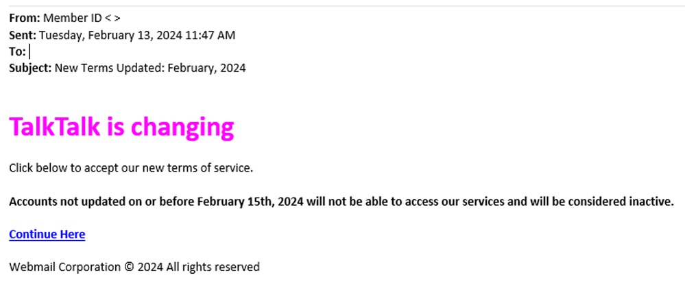 example-of-phishing-email-with-New-Terms-Updated-February-2024-in-subject