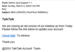example-of-phishing-with-NEW-UPDATES-(TALKTALK-WEBMAIL)-in-subject