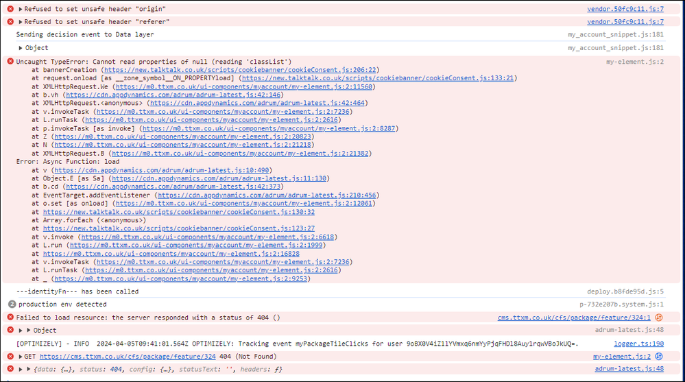 Browser Errors