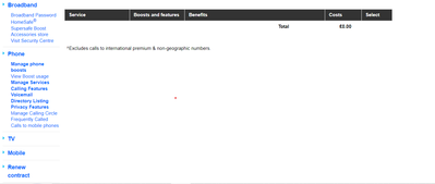 The manage your boost page in my account that doesn't work