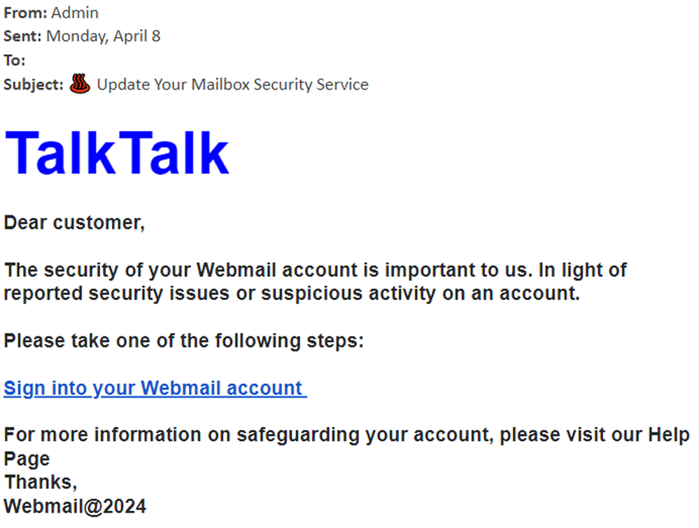example-of-phishing-email-with-Update-Your-Mailbox-Security-Service-in-subject