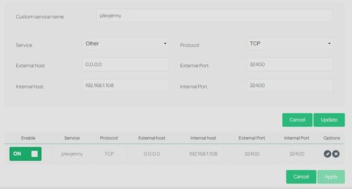 port forward snippit