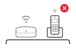 eero and phone on desktop