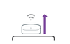 eero positioned high on table