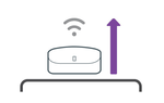 eero positioned high on flat surface
