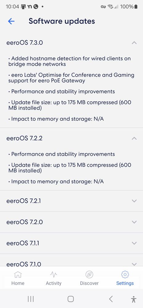 Latest Software updates