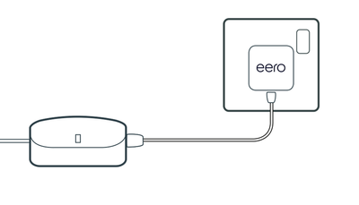 An image showing the eero plugged into a mains socket