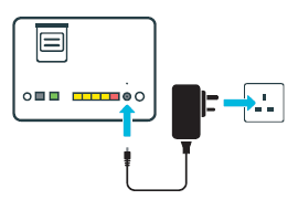 Connect power cable to Wi-Fi Hub 3 and wall socket