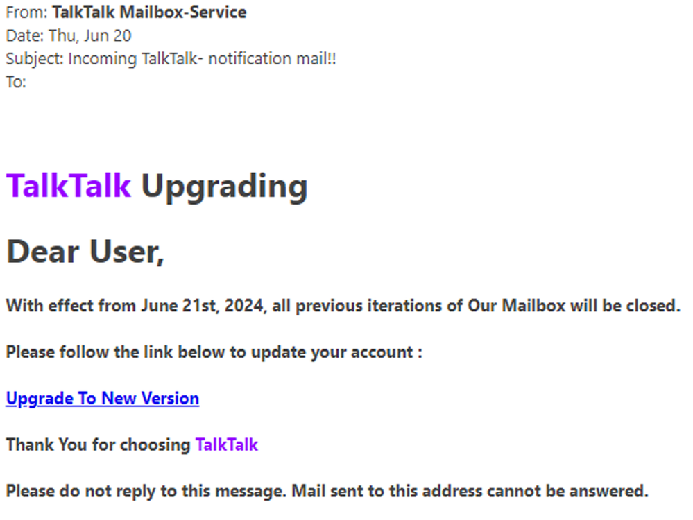 example-of-phishing-email-with-Incoming-TalkTalk---notification-mail!!-in-subject