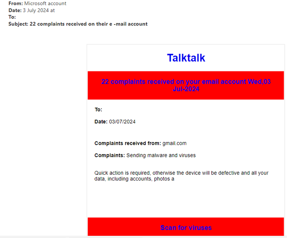 example-of-phishing-email-with-22-complaints-received-on-their-e-mail-account-in-subject