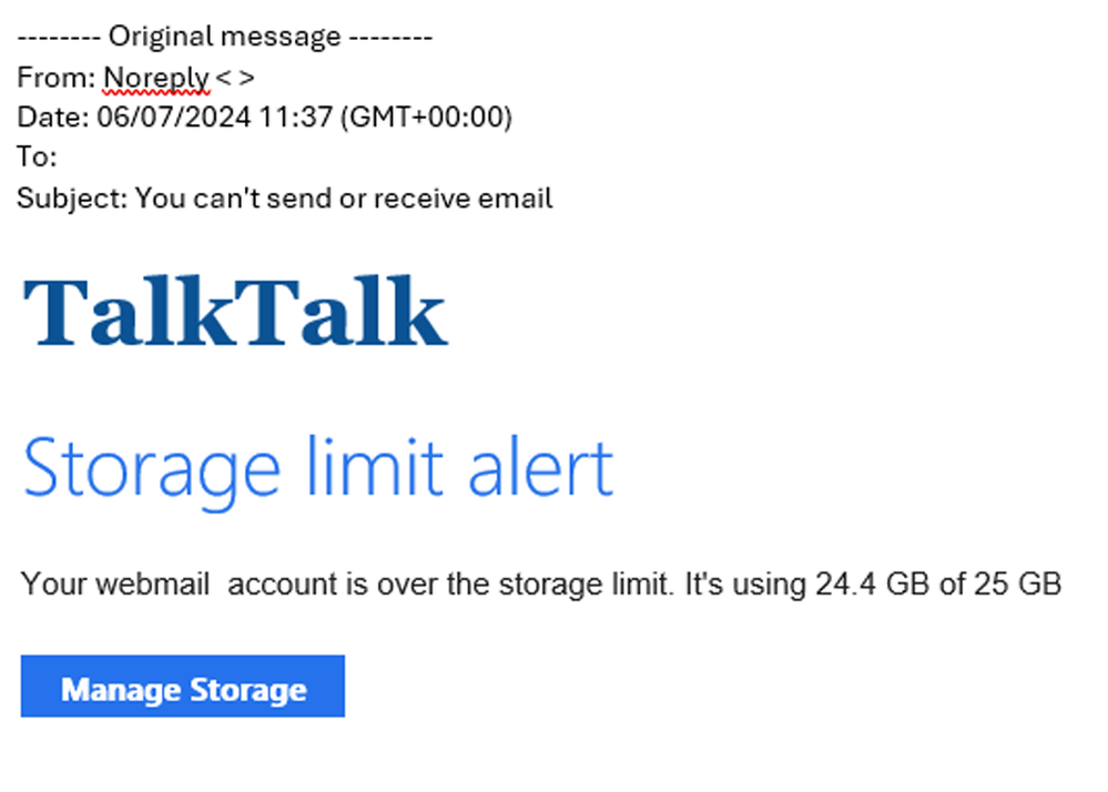example-of-phishing-email-with-You-can't-send-or-receive-email-in-subject