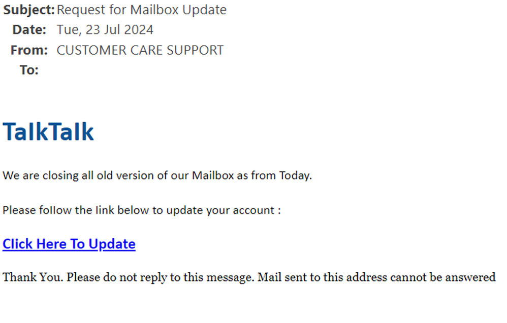 example-of-phishing-email-with-CUSTOMER-CARE-SUPPORT-in-subject