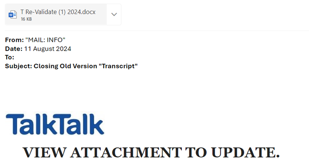 example-of-phishing-email-with-Closing-Old-Version-Transcript-in-subject