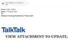 example-of-phishing-email-with-Closing-Old-Version-Transcript-in-subject