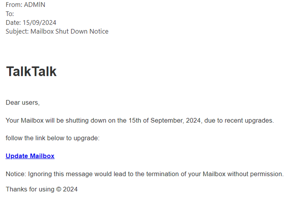 example-of-phishing-email-with-Mailbox-Shut-Down-Notice-in-subject