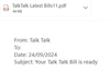 example-of-phishing-email-with-Your-TalkTalk-Bill-is-Ready-in-subject