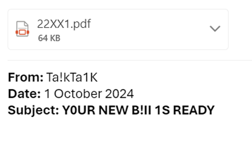 example-of-phishing-email-with-YOUR-NEW-B!LL-1S-READY-in-subject