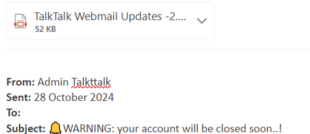 example-of-phishing-email-with-WARNING-your-account-will-be-closed-soon..!-in-subject