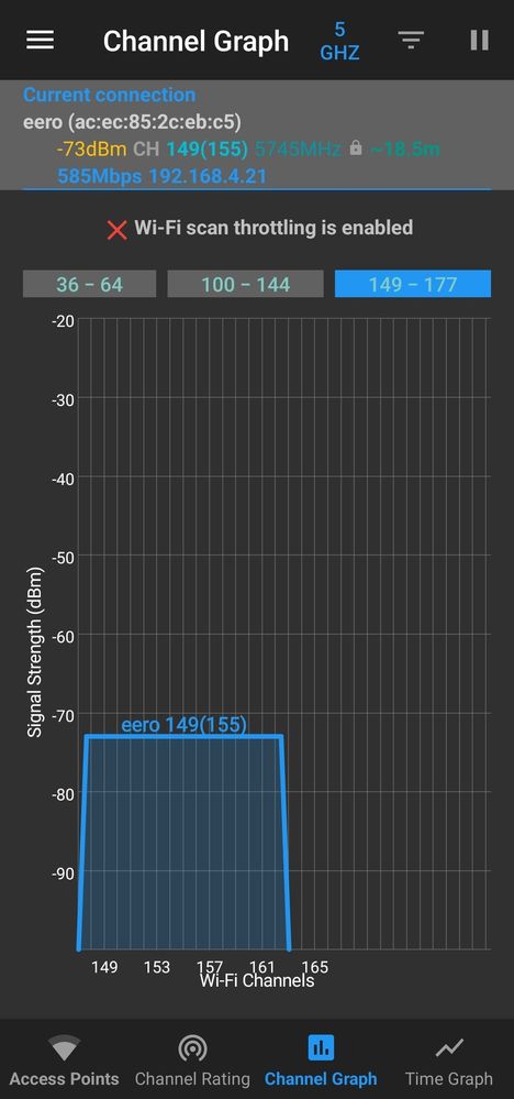 5ghz Stuck on CH 155