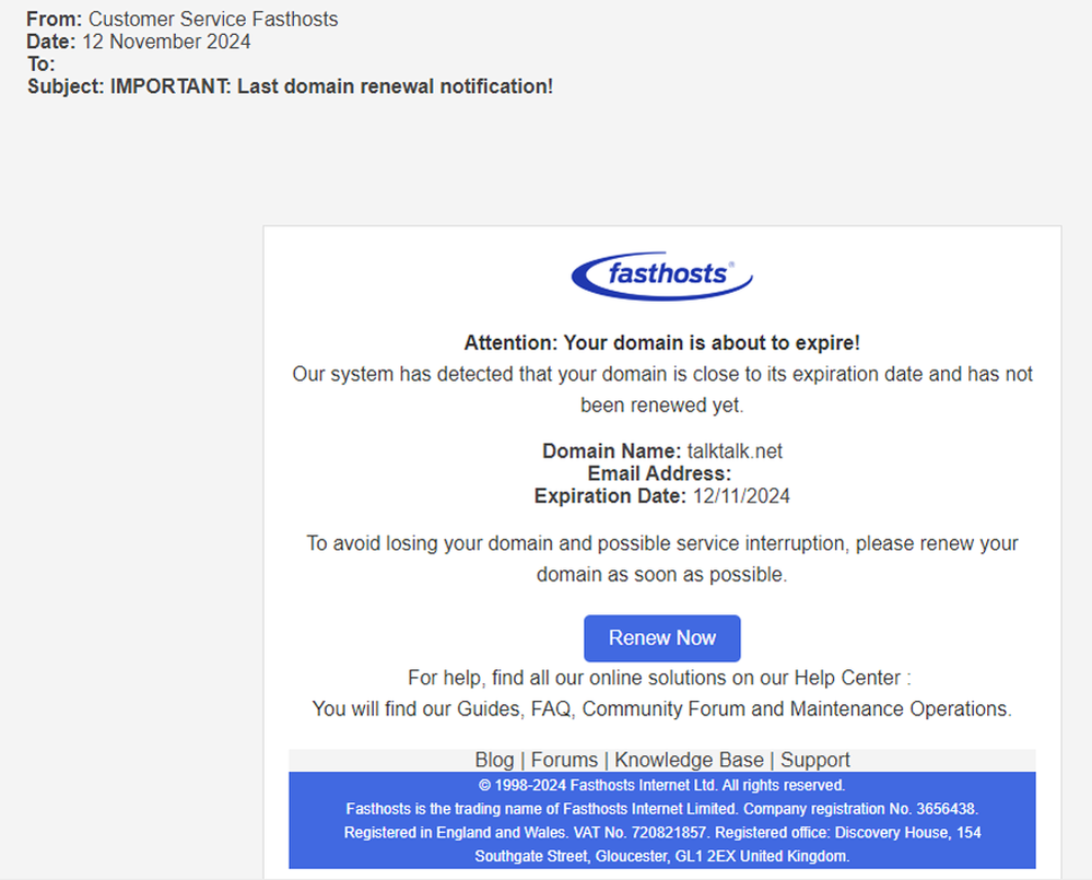 example-of-phishing-email-with-IMPORTANT-Last-domain-renewal-notification-in-subject