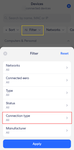 Filter by connection type