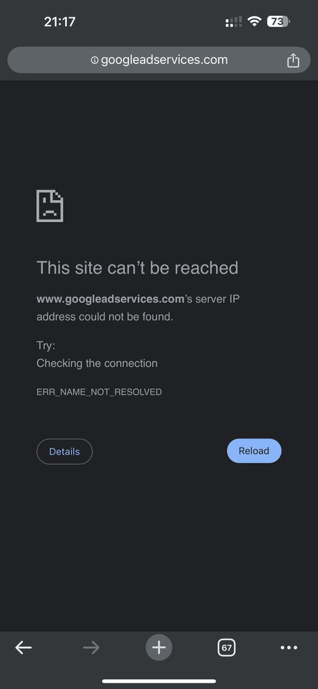 The dns error