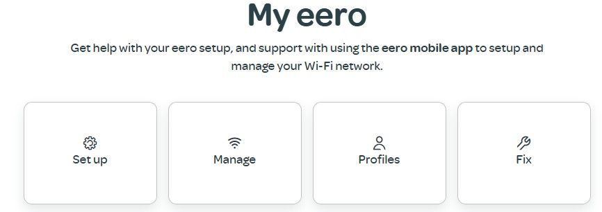 eero setup