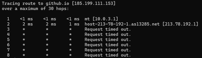 Github.io Traceroute