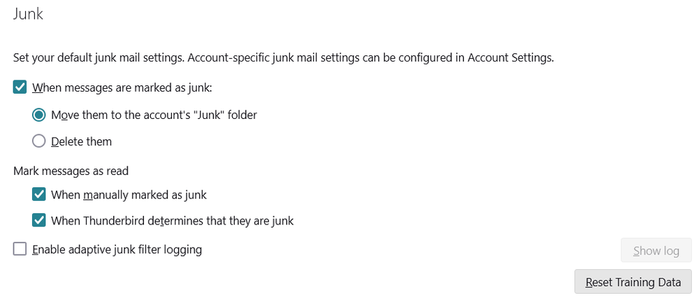 More junk settings