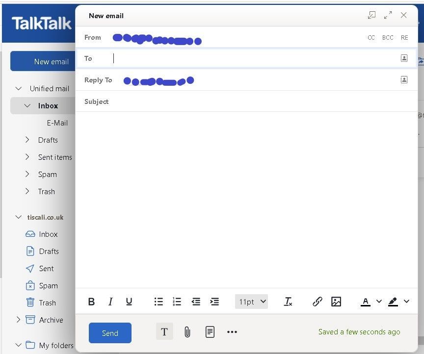 From and Reply To email addresses crossed out