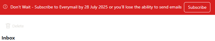 Red Warning Banner - Subscribe - Don't Wait