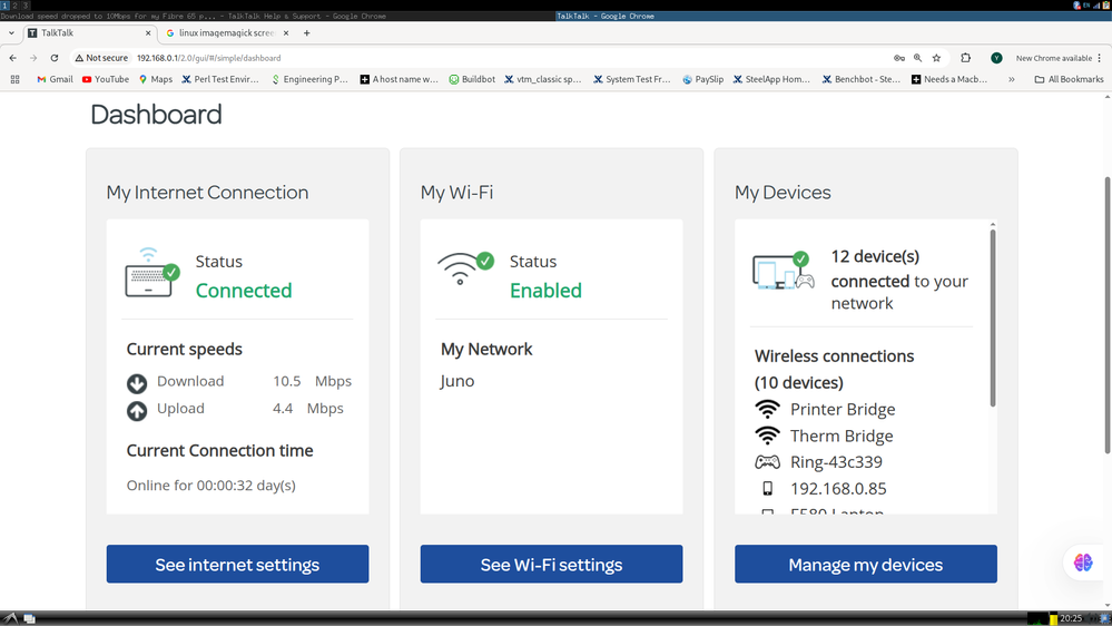 Screenshot of WiFi Router WebPage