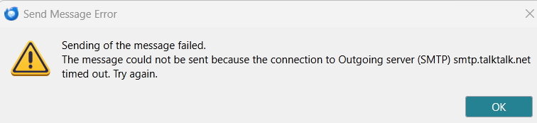 SMTP Mail Server down