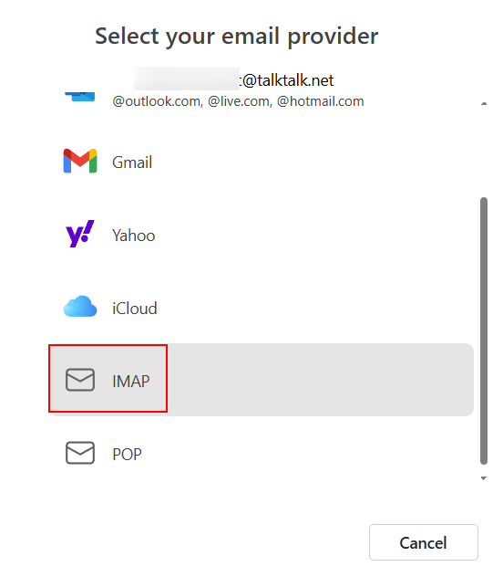 Select IMAP
