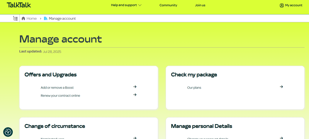 The uses of MyAccount
