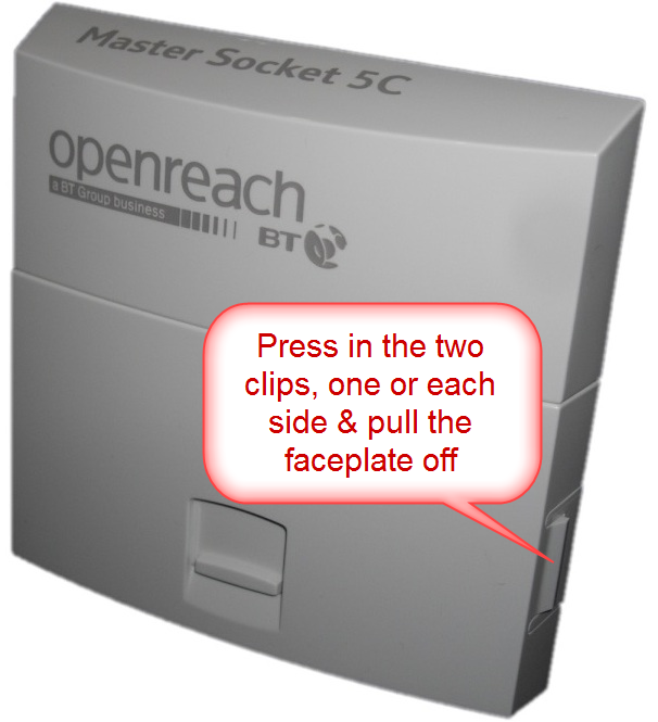 Remove faceplate