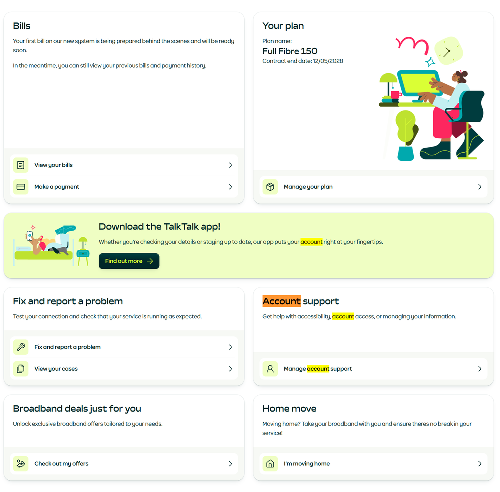 TalkTalk Deshboard (new?)